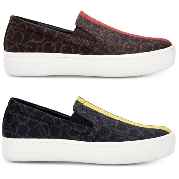 🆕Brown Calvin Klein Slip On Style Sneakers. - Picture 3 of 4